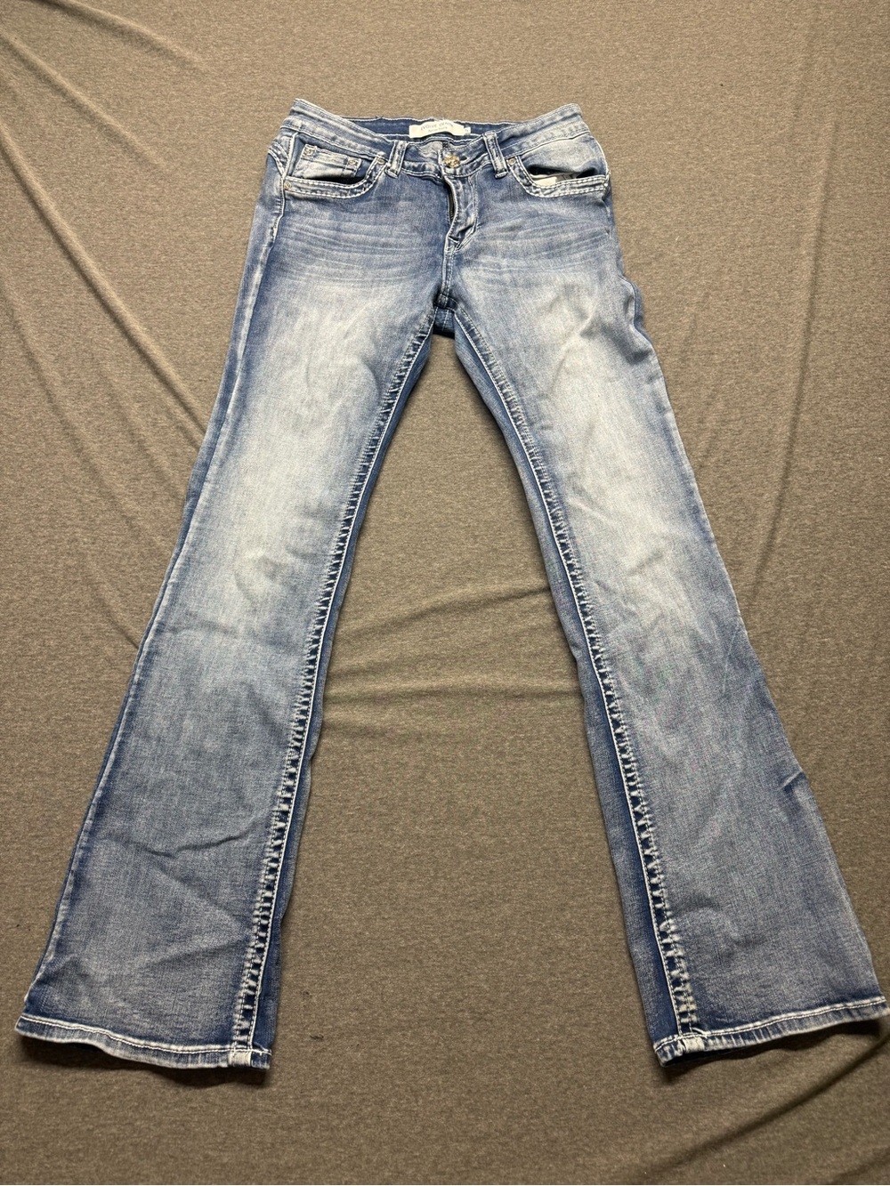 Evolve Denim New York Womens Sz 5 Jeans Style HH6824LT Gently Worn Bling Bootcut